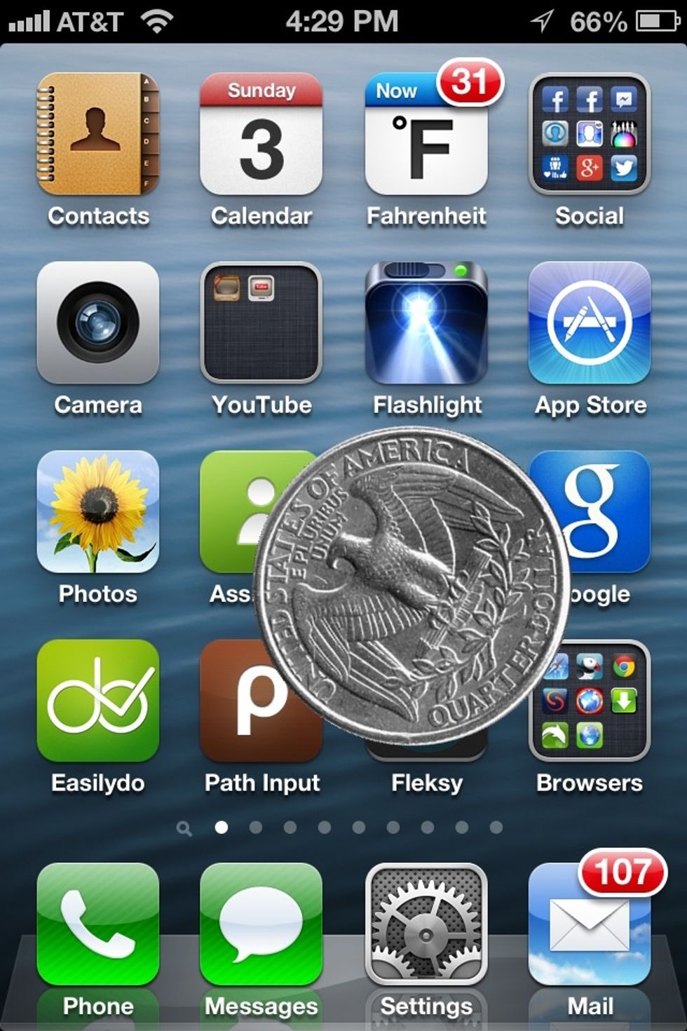 To make the object appear on your screen. You just give the phone a quick shake. The object will slide around as you tilt your phone. You can also slide it around with your finger.