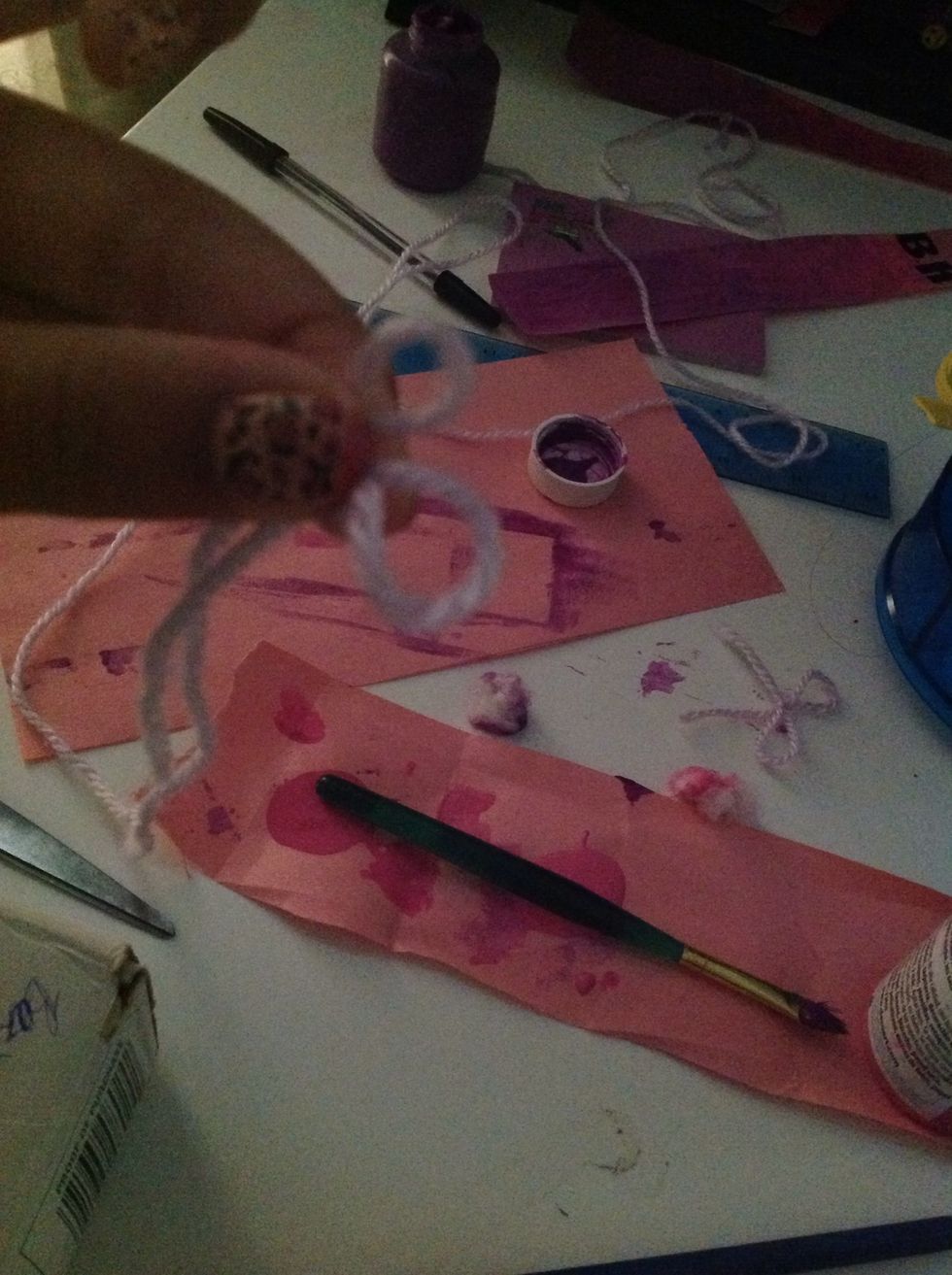 To make this first make two bunny ears