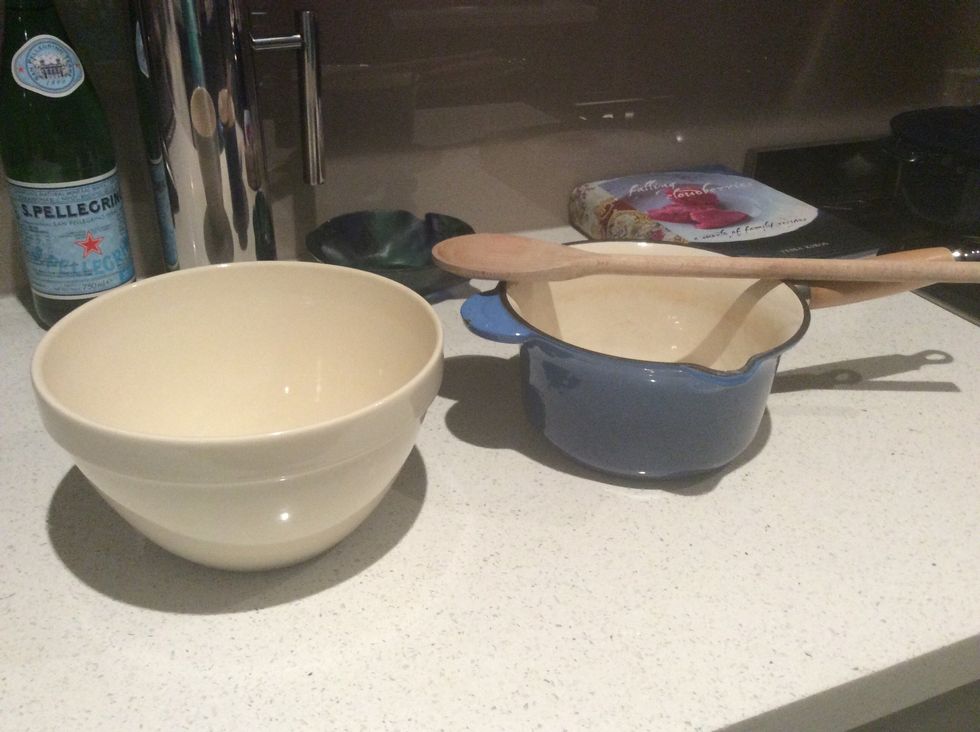 To melt the chocolate you will need a bowl and a saucepan