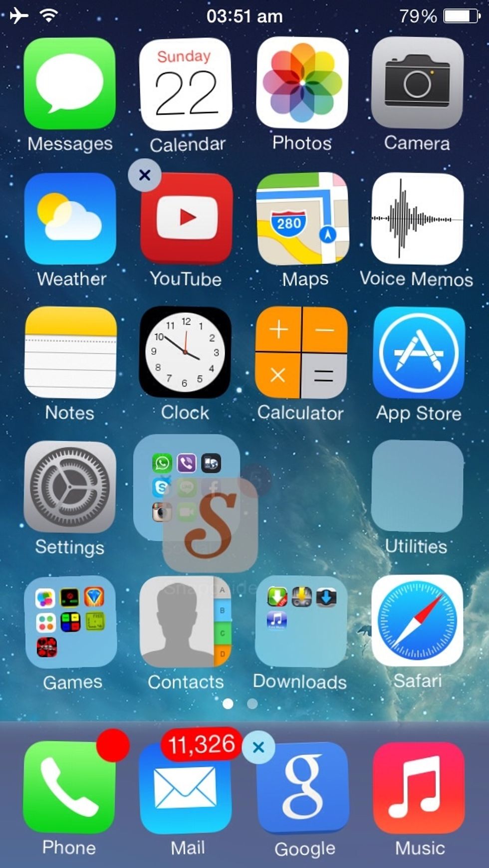 To move around/organise your Apps into a folder,tap & hold any app until they all start to jiggle & then just drag/move the app into the specific folder.To create one just drop an app on another one.