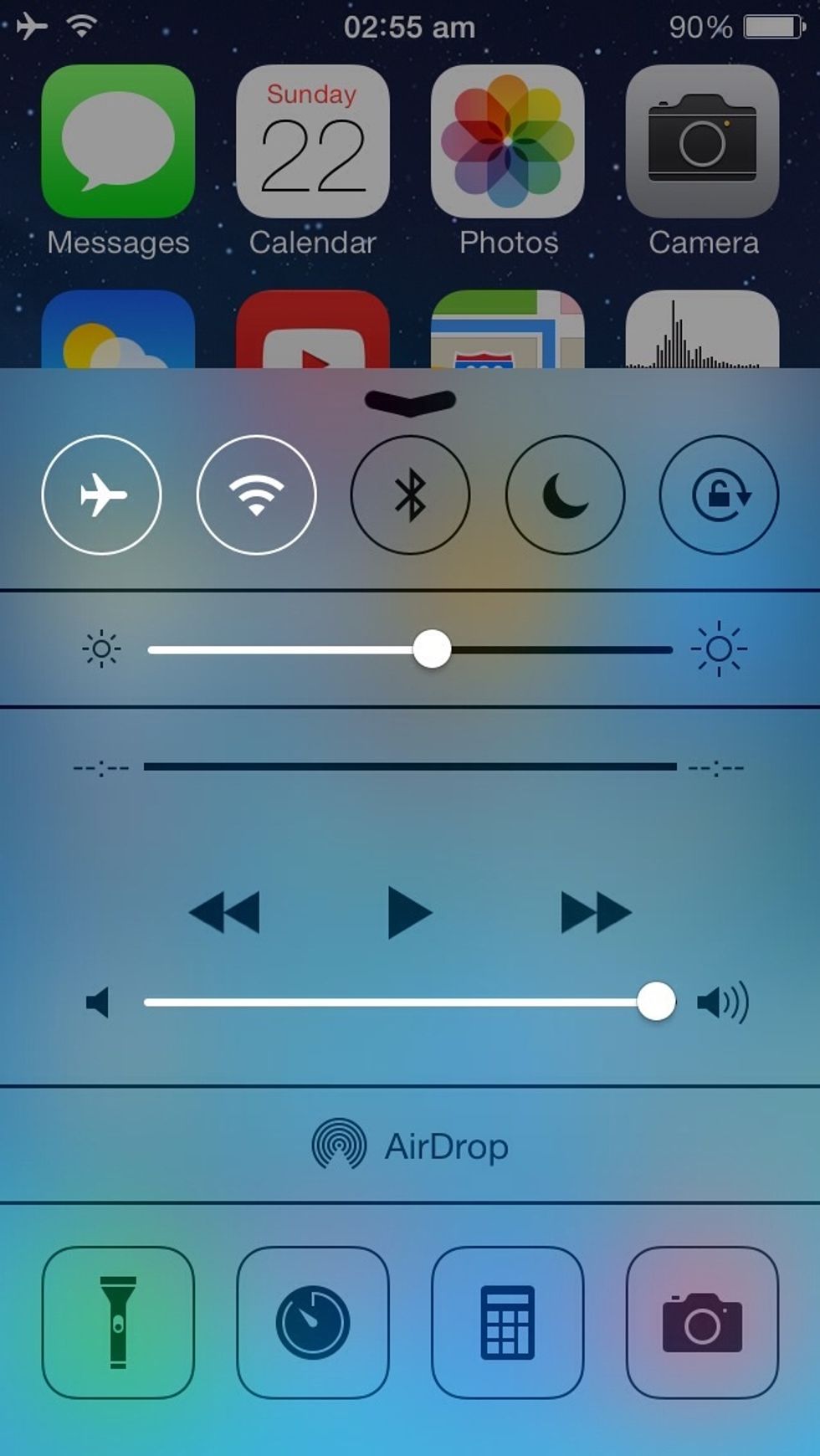 To open it, swiping your finger from the bottom of your screen to the middle will bring it up.