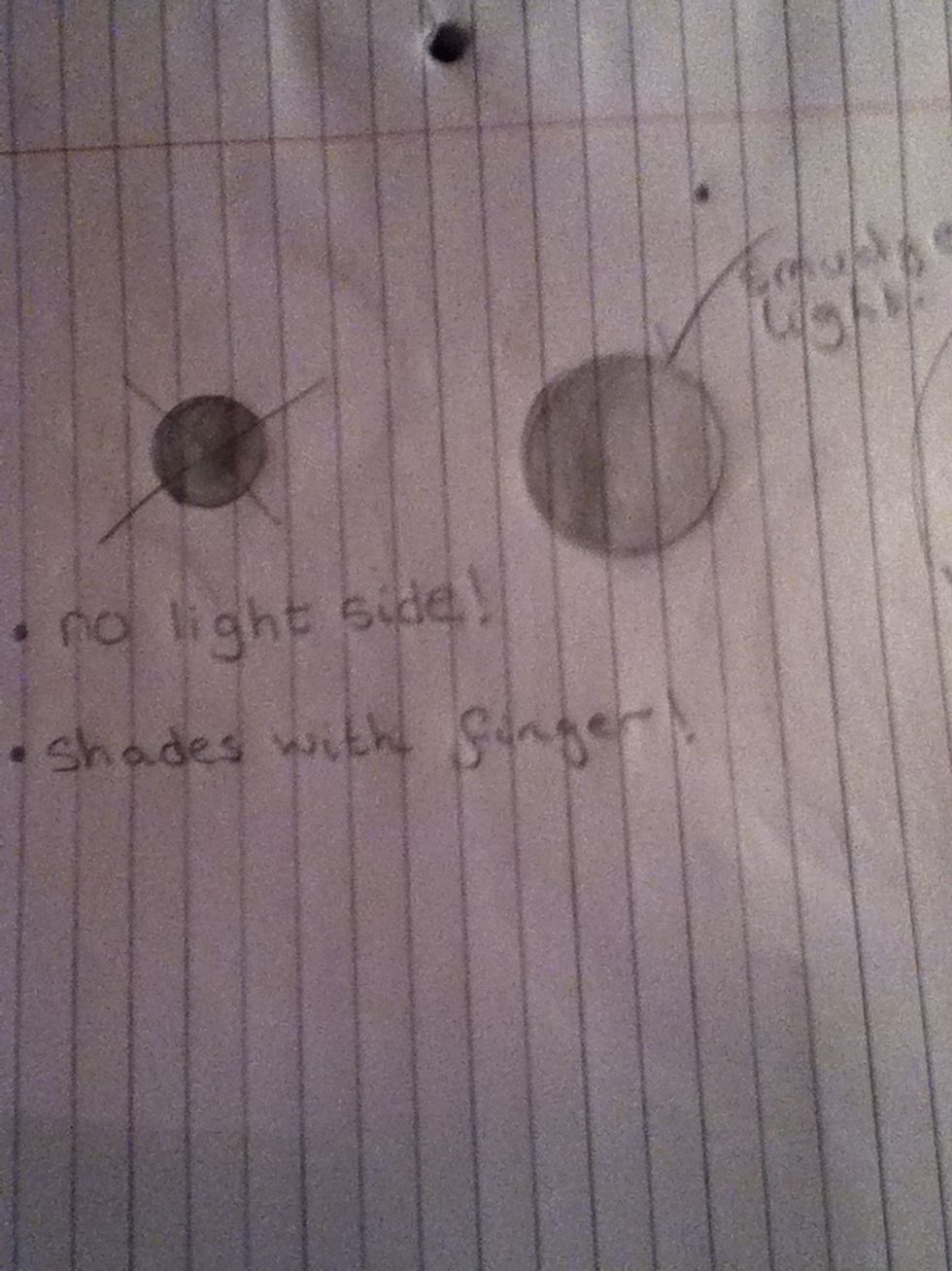 To practise start with small circles. Big ones are harder and take a lOT more work.