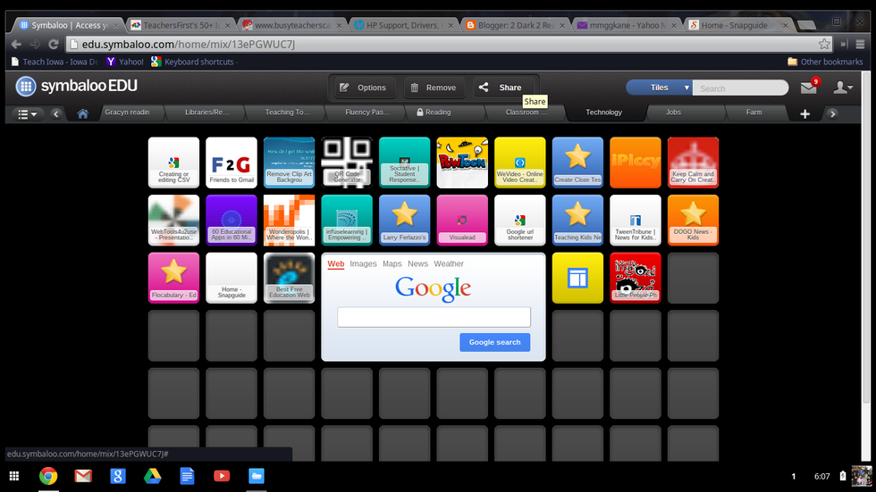 To share your webmix with others - click on the share button in the middle of the top of the page