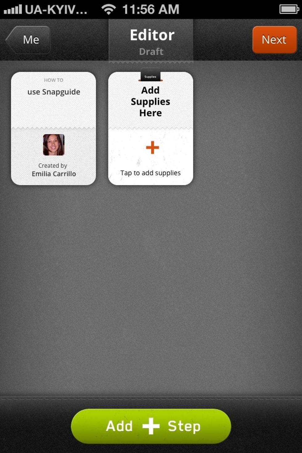 To start adding steps: Click on "add a step" at the bottom