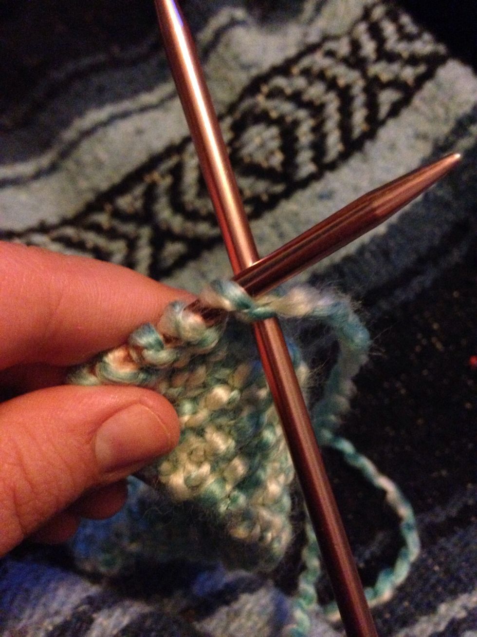 To start increasing your stitches to make the other side of the bow knit normally, then with the same stitch knit from the back to make an extra stitch.
