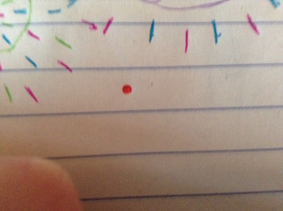 To start make a tiny dot. To save paper\u267b\ufe0f, I'm making mine on the same paper.
