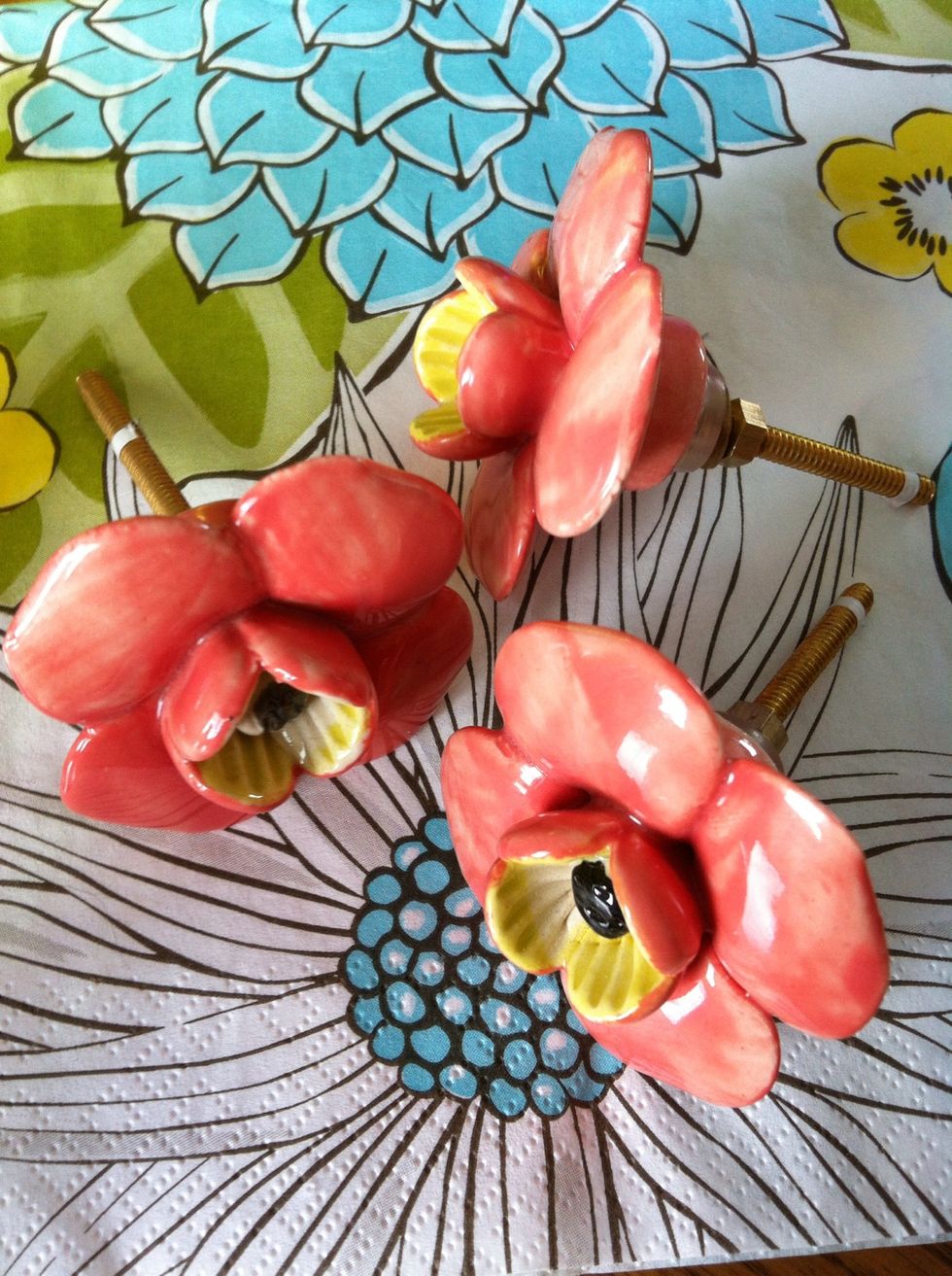 To start select any type of hardware you would like, if a location is available to you check out Anthropologie , these knobs were $10 each.