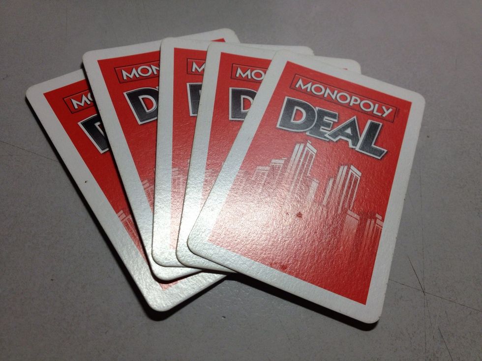To start the game each player receives 5 cards.