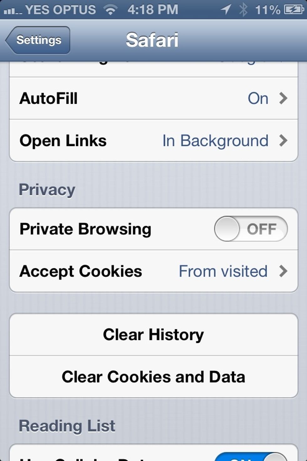 To stop all web history from being stored you can go to Settings ---> Safari and turn on Private Browsing