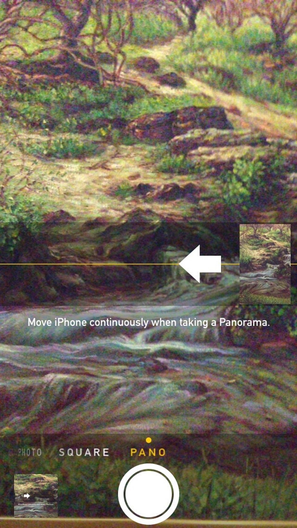To take vertical panorama pictures just tilt your iPhone horizontally. Using the AE/AF LOCK is great when taking panoramas.
