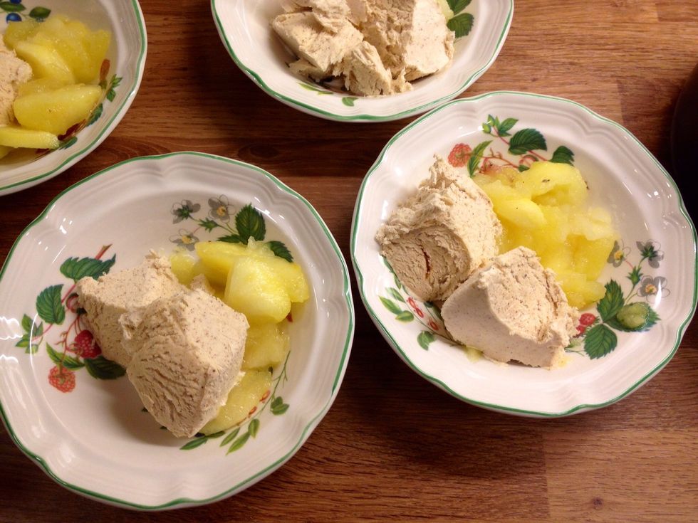 ...to the cinnamon parfait.