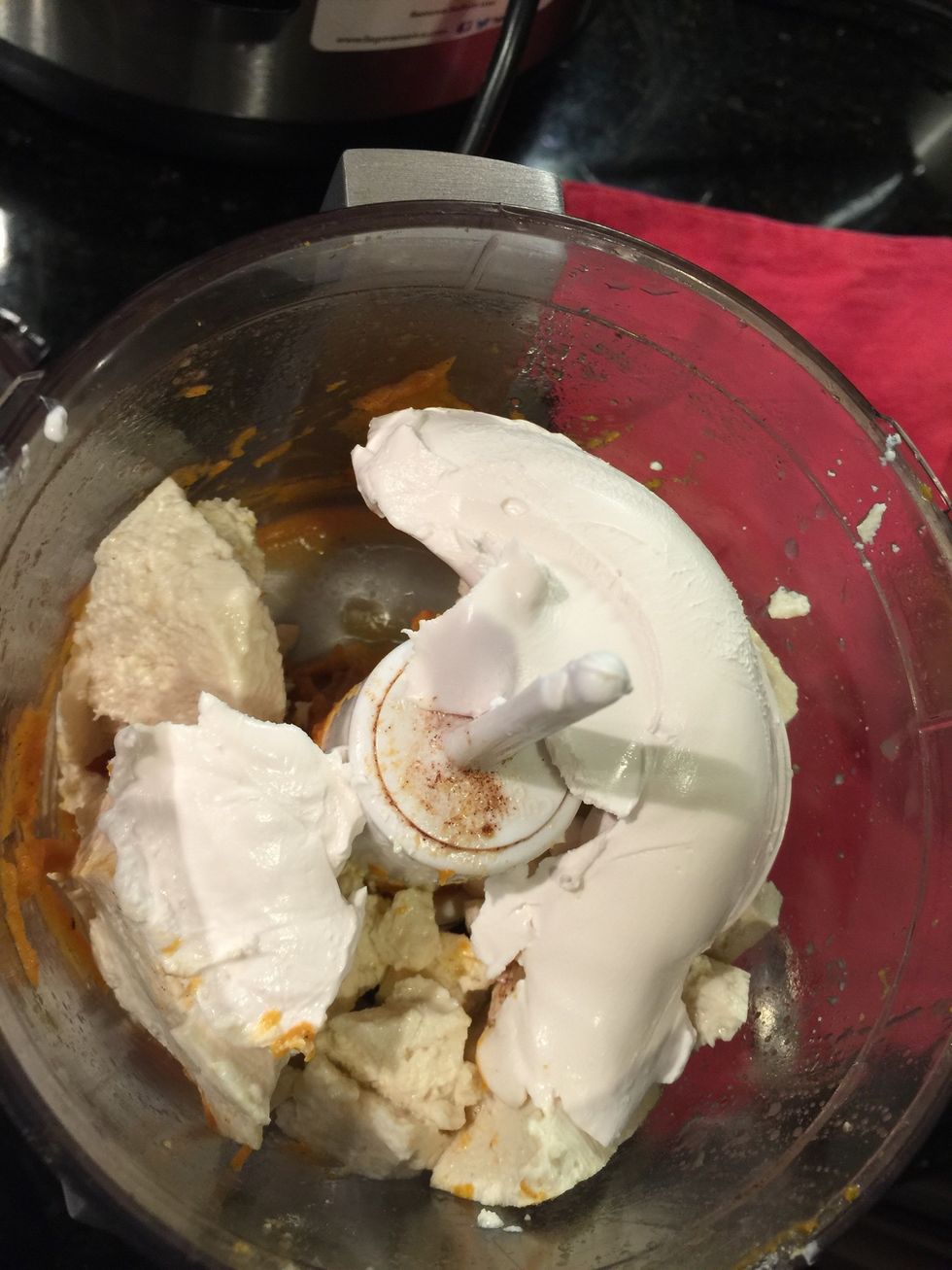 To the food processor add all other ingredients.