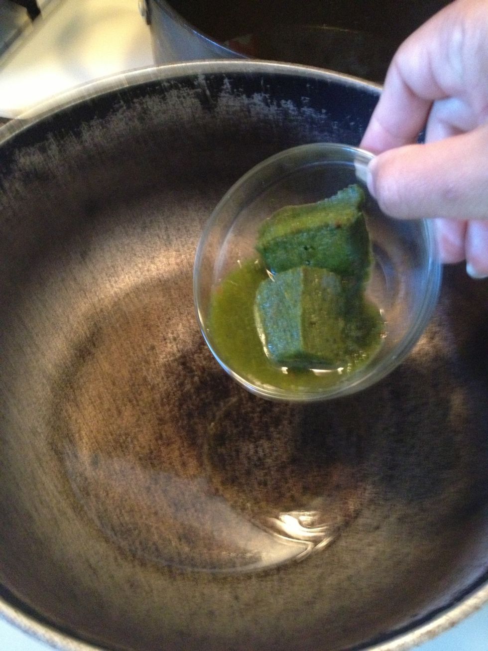 To the oil add the sofrito