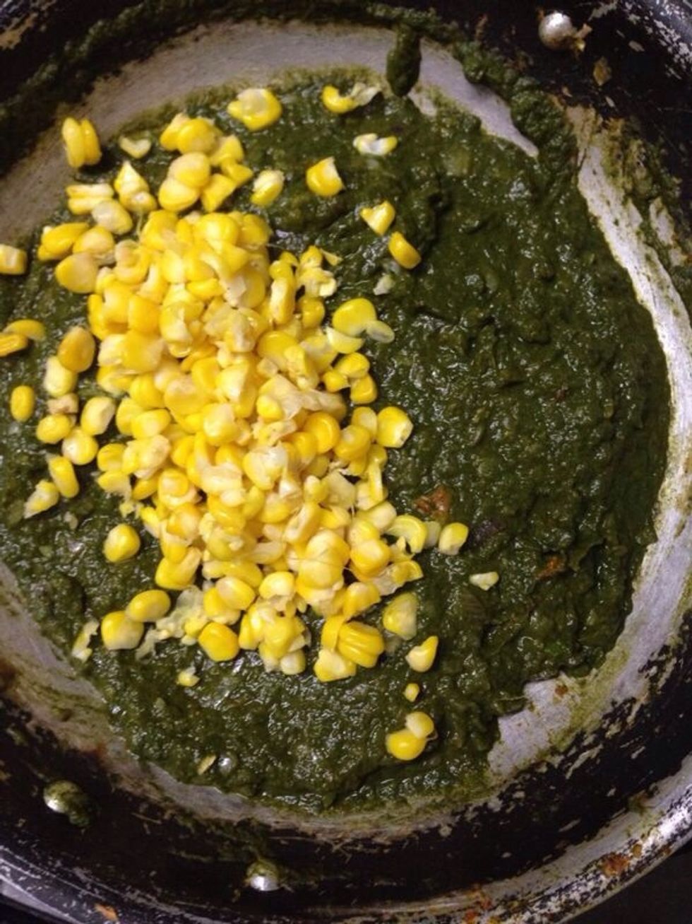 To this add the boiled corn.