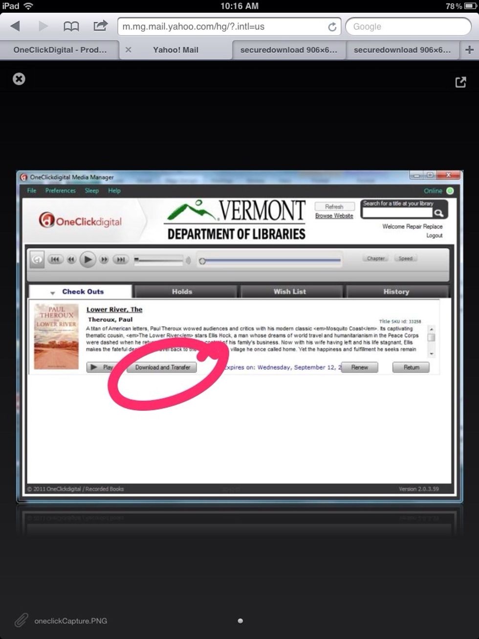 To transfer to a portable device, plug the device in to the computer and click "transfer." Media manager will detect device. Select device and click "choose." The title will now be on the device.