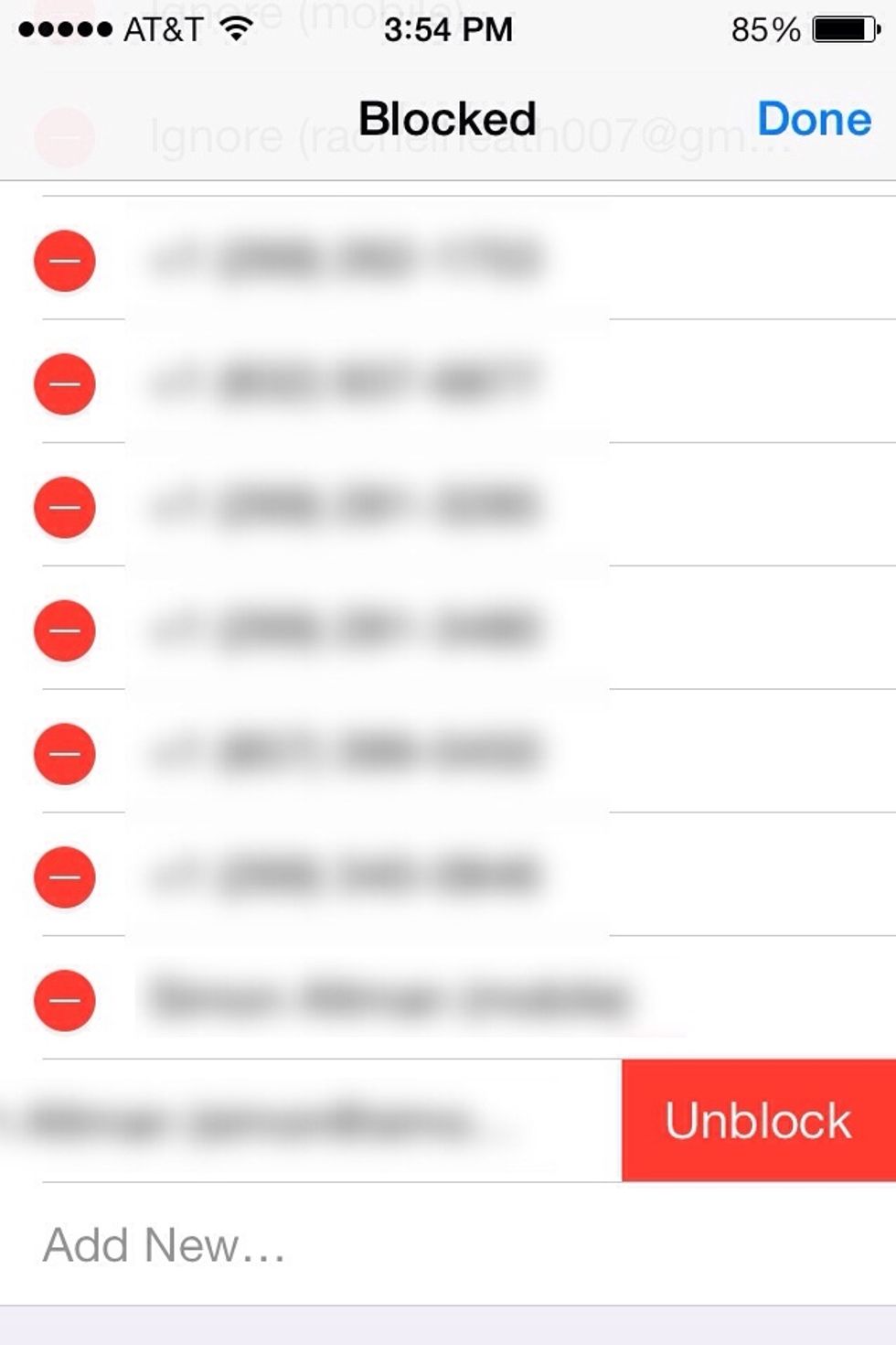 To unblock someone tap "Edit". Tap the red circle next to their name then tap "Unblock".
