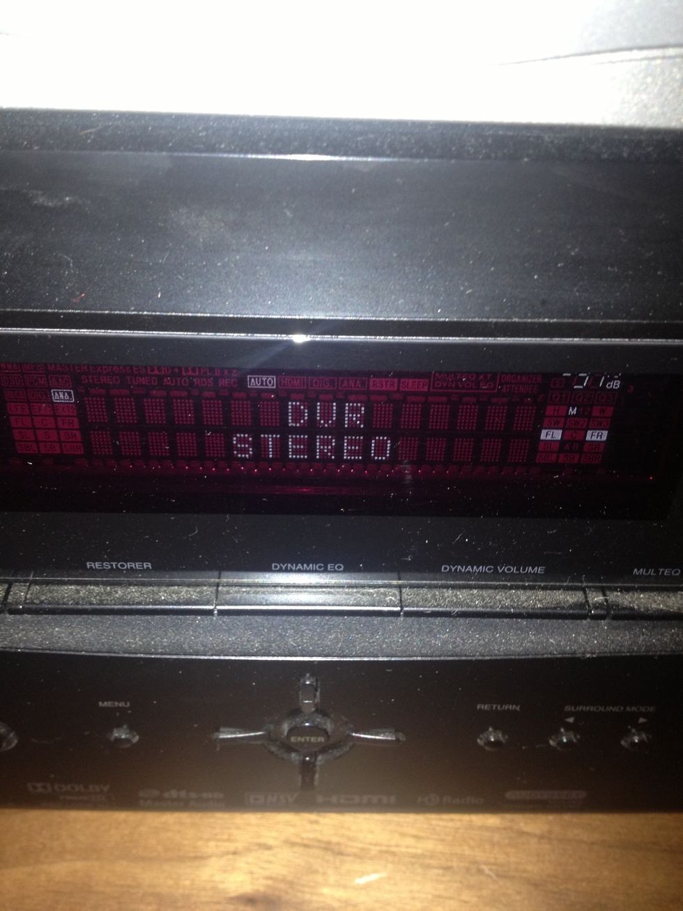 To watch AppleTV (for Netflix or iTunes music) set the source selector to DVR (I know, that isn't very intuitive. You will need to get over it)