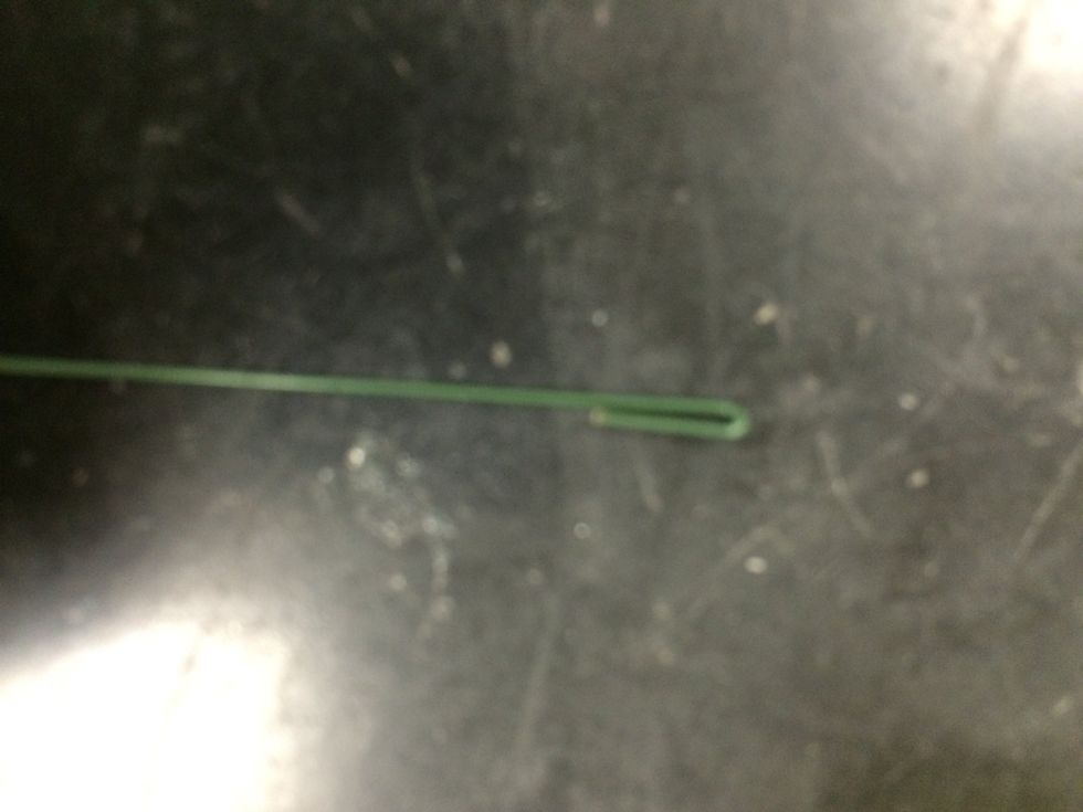 to wire a mum you must bend the top of the wire so that it looks like a hook