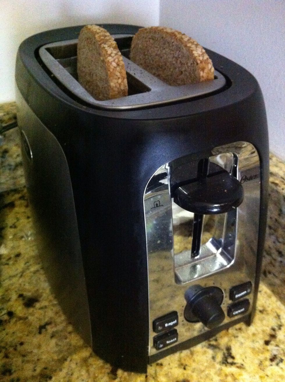 Toast bread to desired crunchiness. With the wet ingredients involved, better to go more crunchy than less