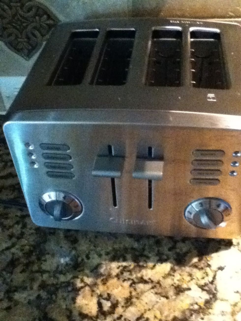 Toast the English muffin