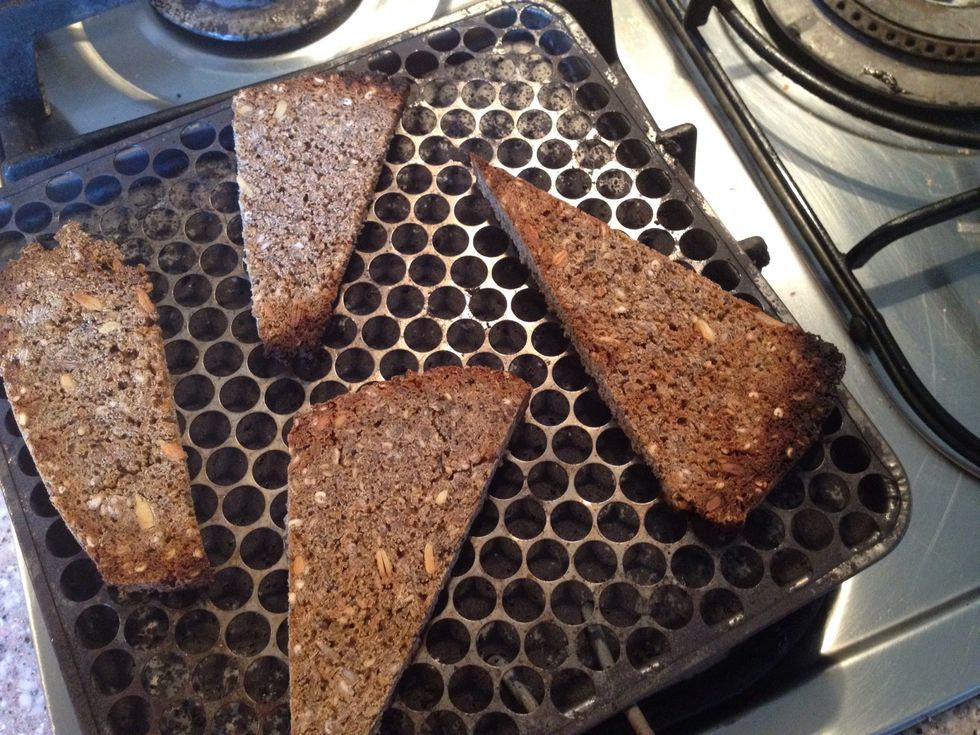 Toast your rye bread.