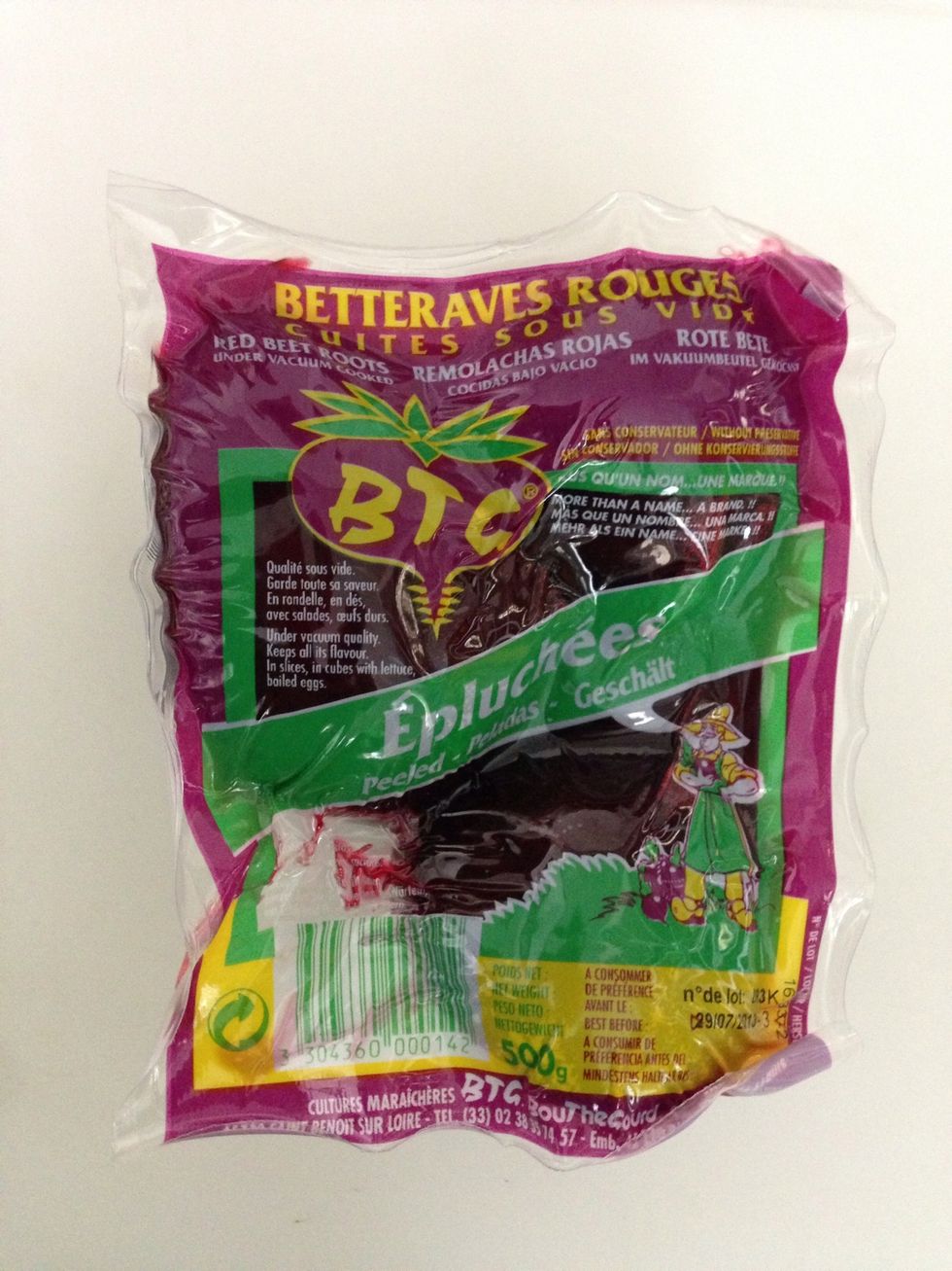 Today I bought ready cooked beet roots. But you can boil raw ones or even better you can roast them...wrap in foil and put them in oven at 180 C - 1 hr