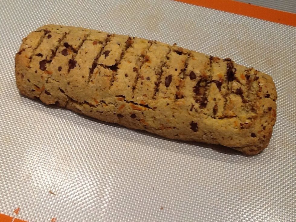 Today's I pre scored during the first 5 minutes of the twenty minute baking at 350\u00b0. I made one yesterday for us and one as a gift for my sister. This one is for all the great people I work with.