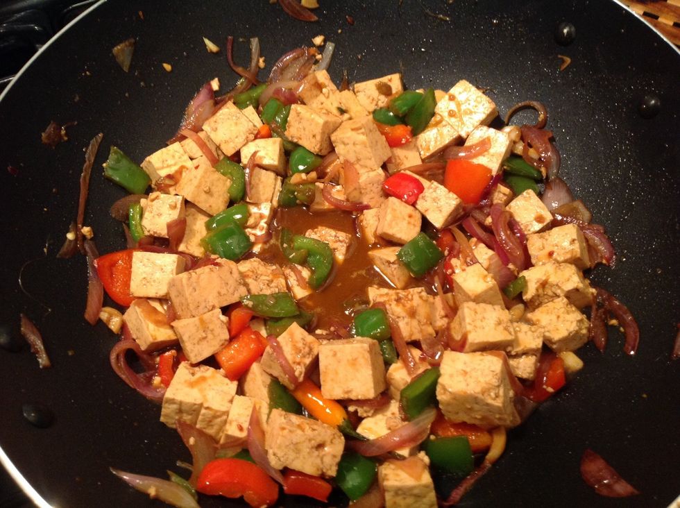 Tofu stir fry ready