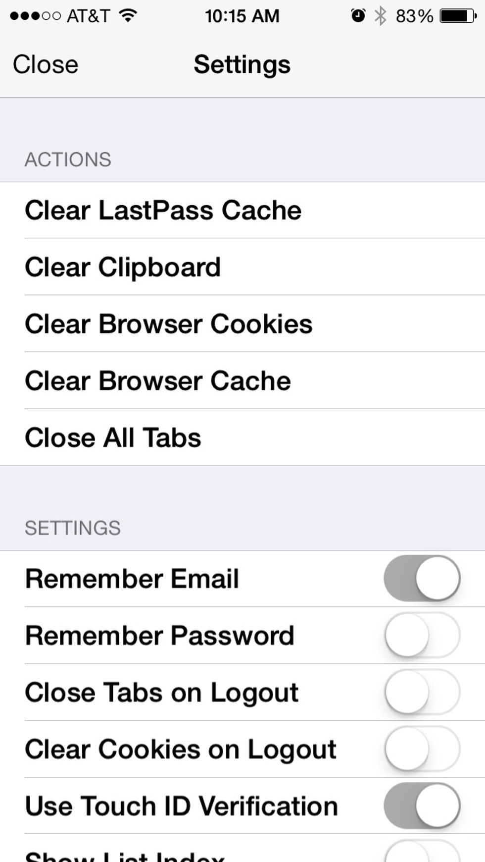 Toggle "Use Touch ID Verification" on