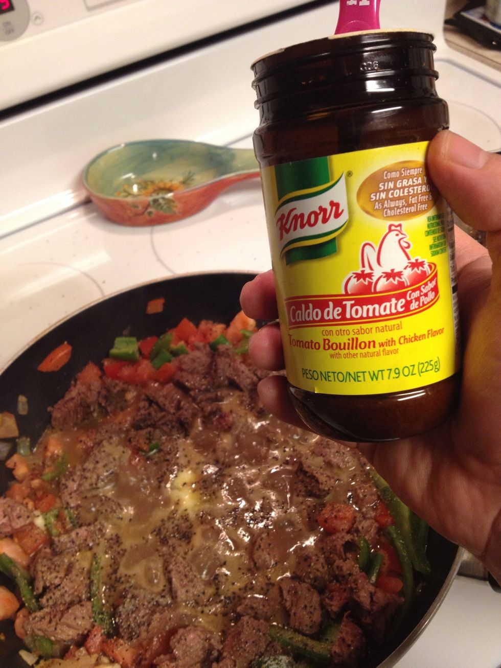 Tomato bouillon, one and half of tablespoons