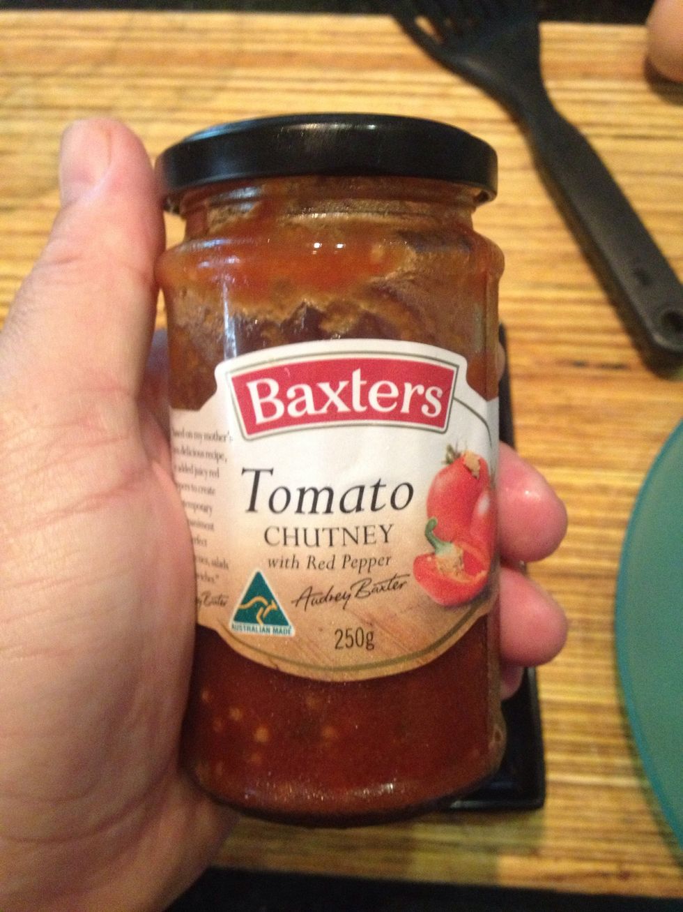 Tomato chutney or your sauce  you like