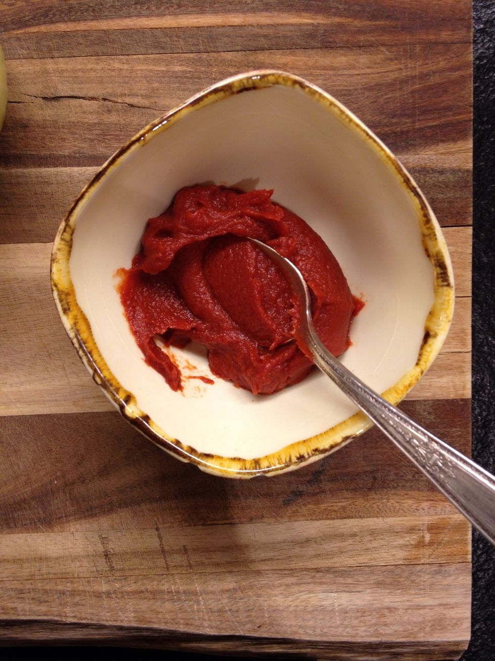 Tomato paste. Yes, you can use fresh tomatoes too.