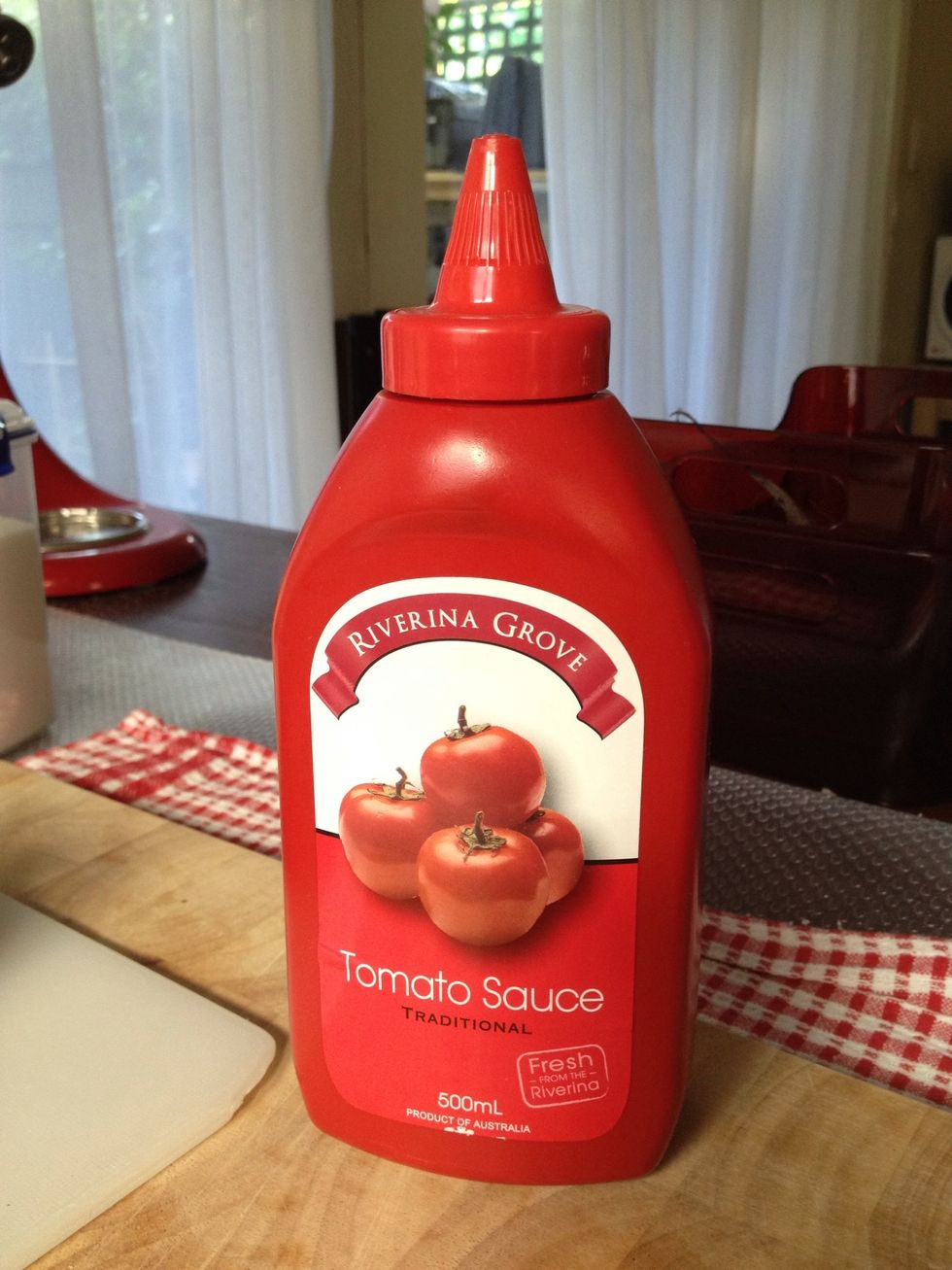 tomato sauce, about 1/2 cup