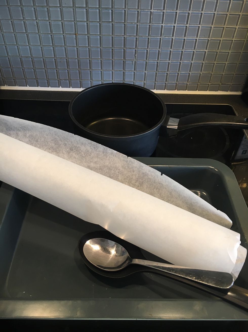 Tools cont.: Baking tray, tablespoon, ladle, baking paper, casserole