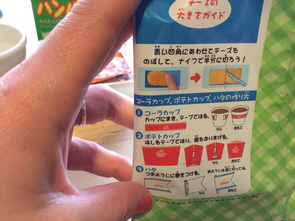 Top BLUE Rectangle: Cheese Rolling/Sizing Guide--BOTTOM: Directions for Cutting, Folding and Assembling Labels and Bags