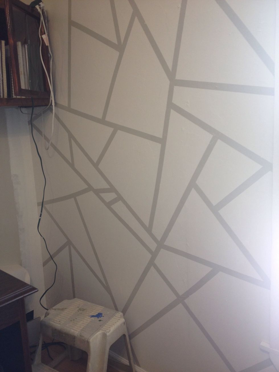 Top coat painted and painters tape removed.