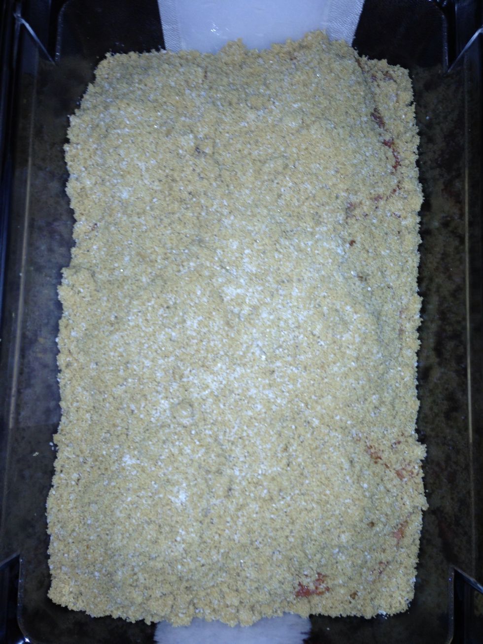 Top it off with the rest of the mix. It's ok if there is more on this layer than the rest.