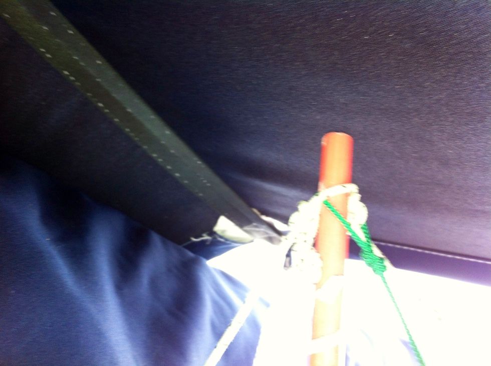 Top of pole. All stays are attached to the tip