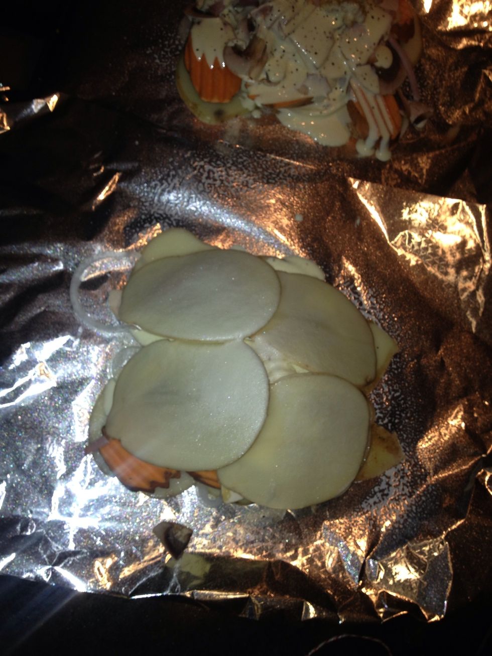 Top of with more potatoes