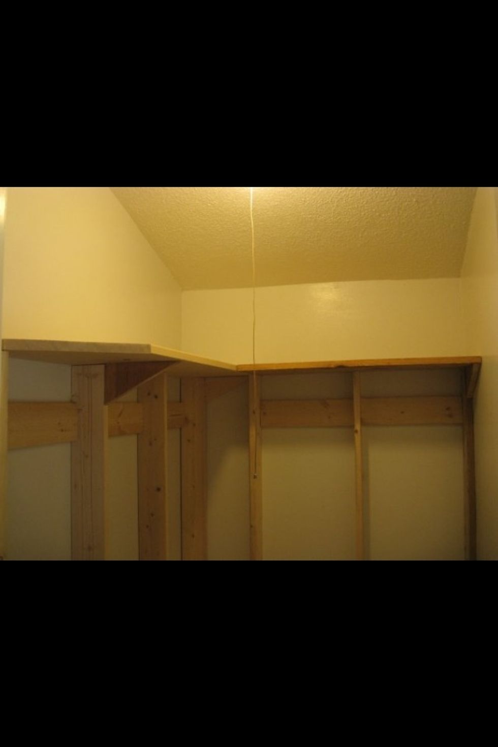 Top shelf completed.