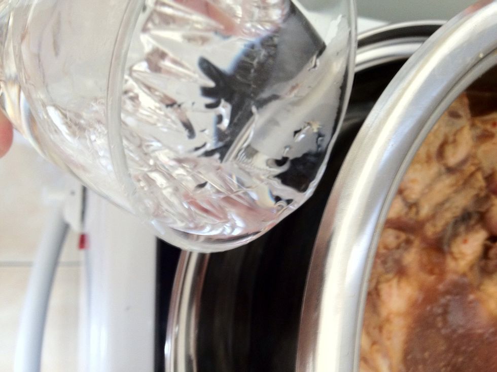 Top up the water in the pan