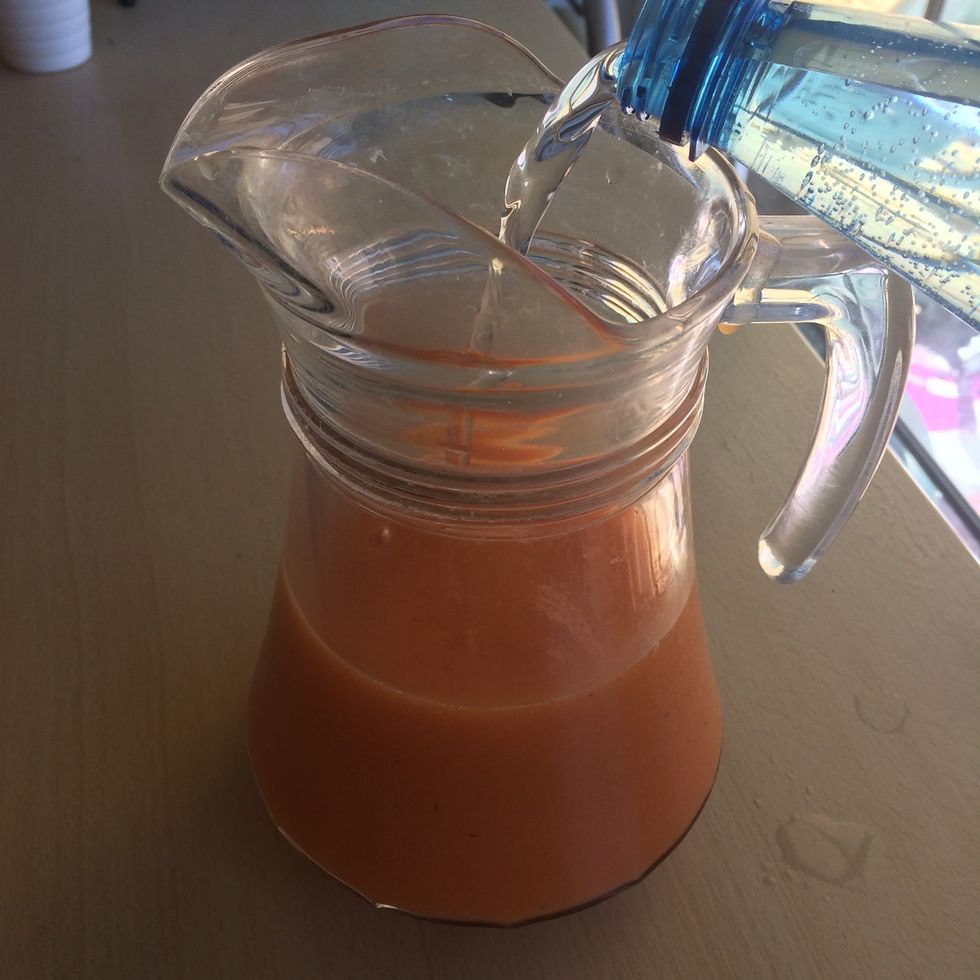 Top up with sparkling flavoured water.