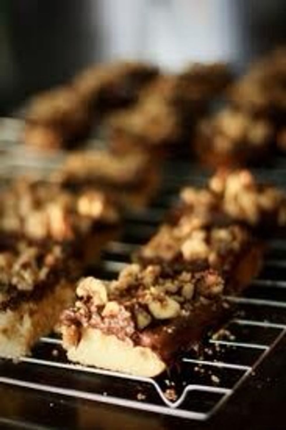 Top with almond bark and cashews!! (Or chocolate, or pie filling, or frosting, chocolate chips)