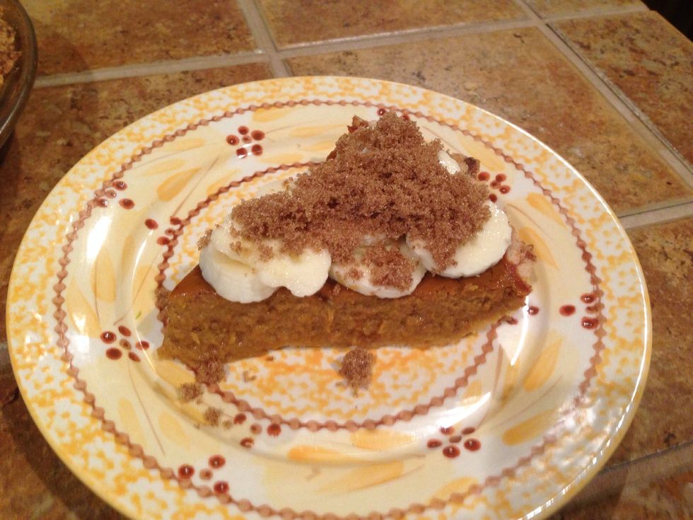 Top with brown sugar, as much as you like.