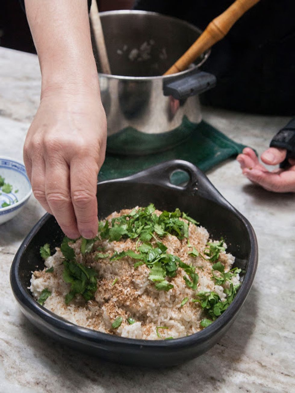 Top with chopped fresh cilantro.