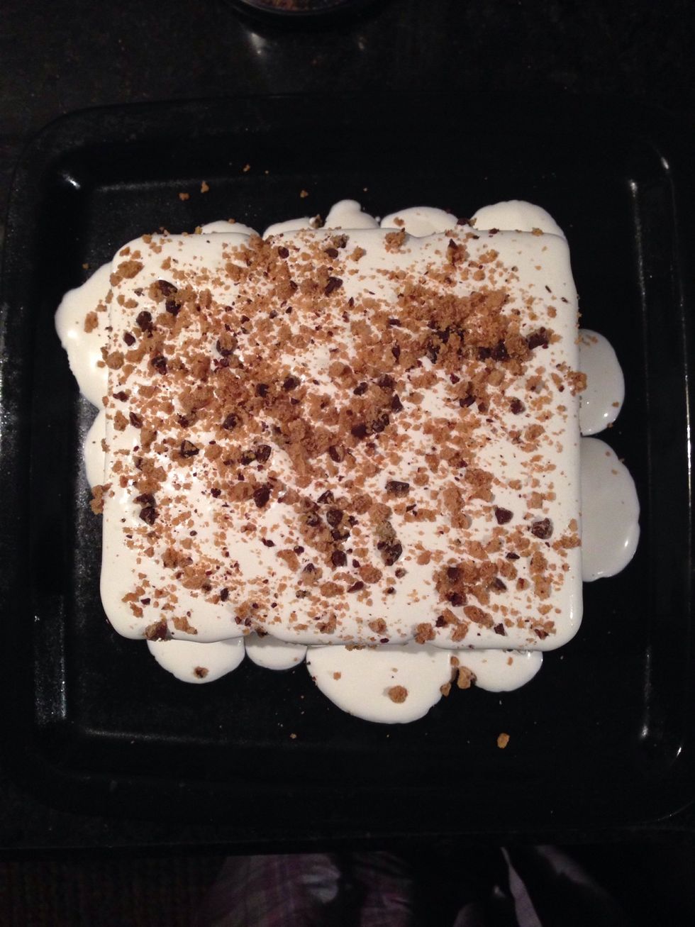 Top with cookie crumbs