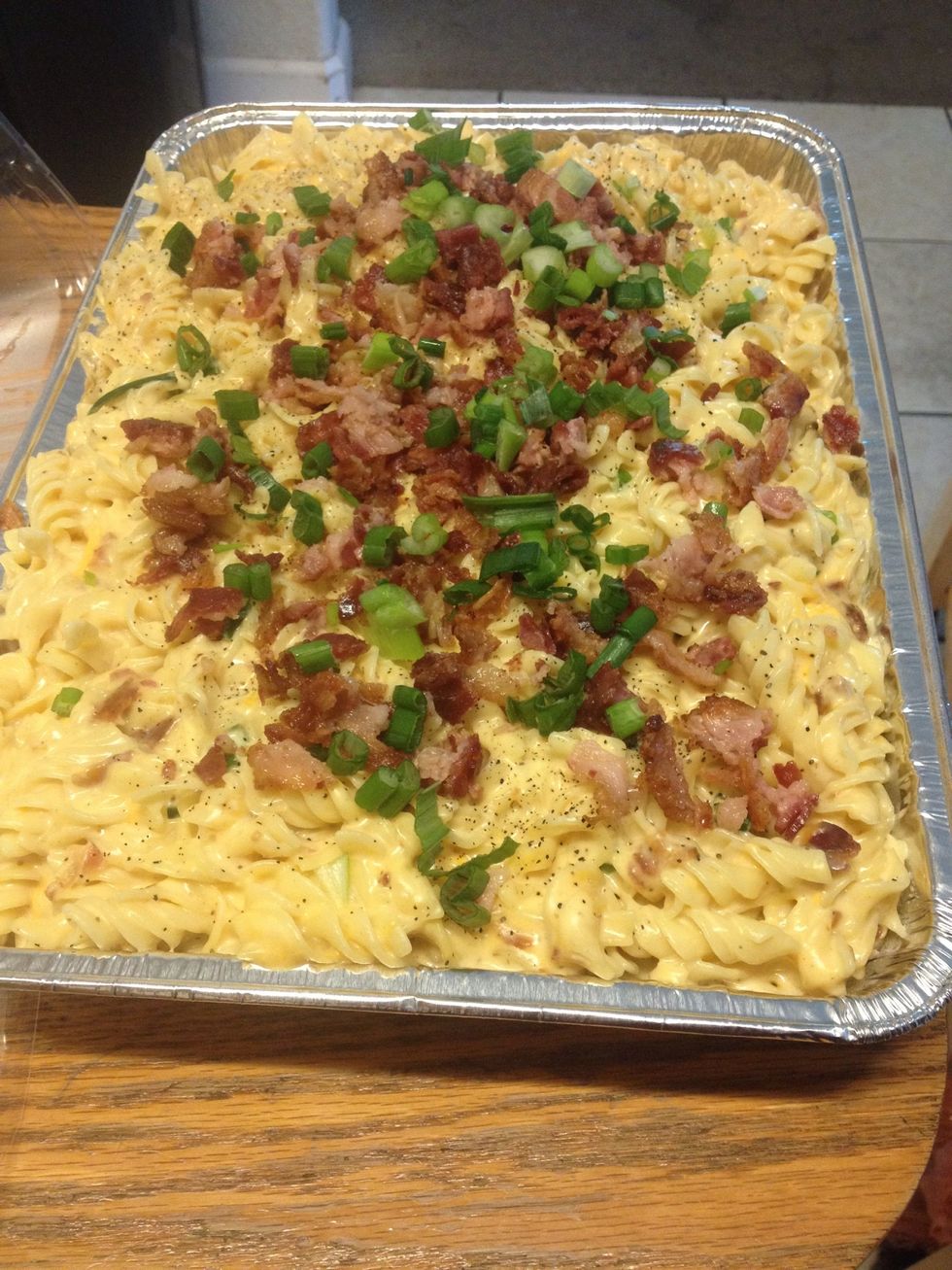 Top with more bacon and onions. And enjoy