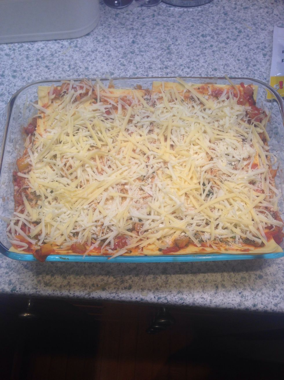 Top with remaining cheese.