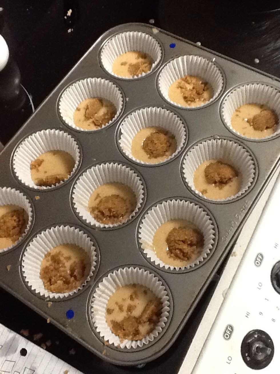 Top with teaspoon of topping