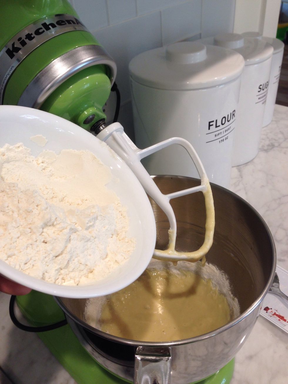 Top with the rest of flour.
